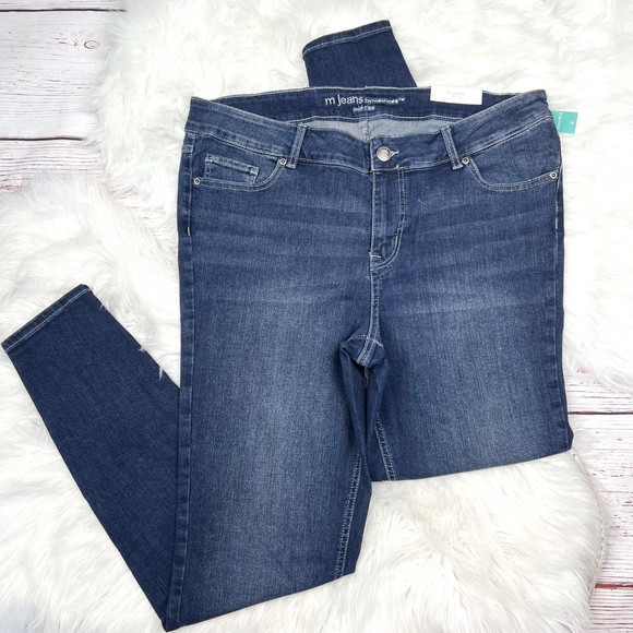 NWT🤩 |•MAURICES•| Classic Skinny Mid Rise 16W Long Jeans - Picture 2 of 10
